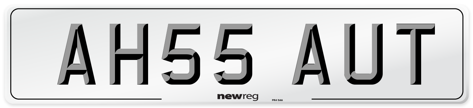 AH55 AUT Number Plate from New Reg